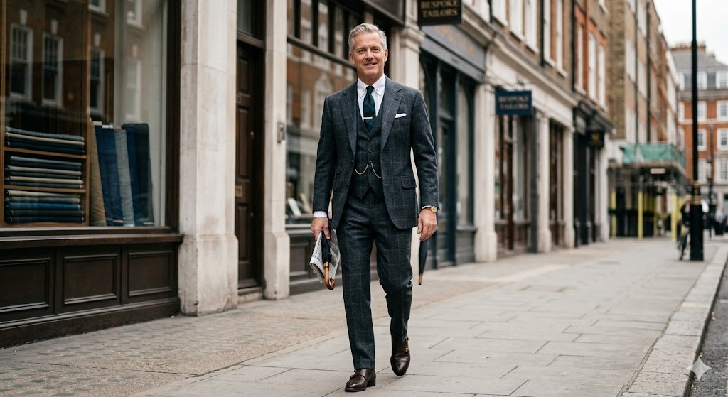 Classic navy bespoke suit