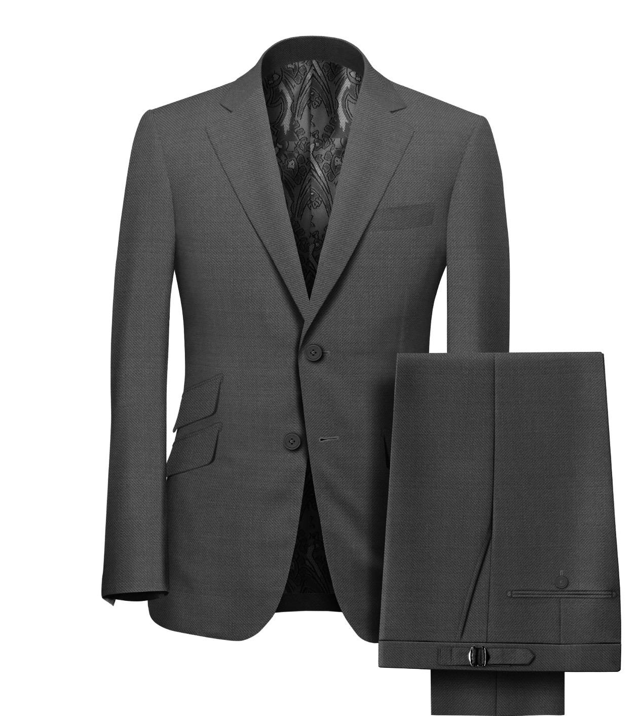 Bespoke black coat and trousers